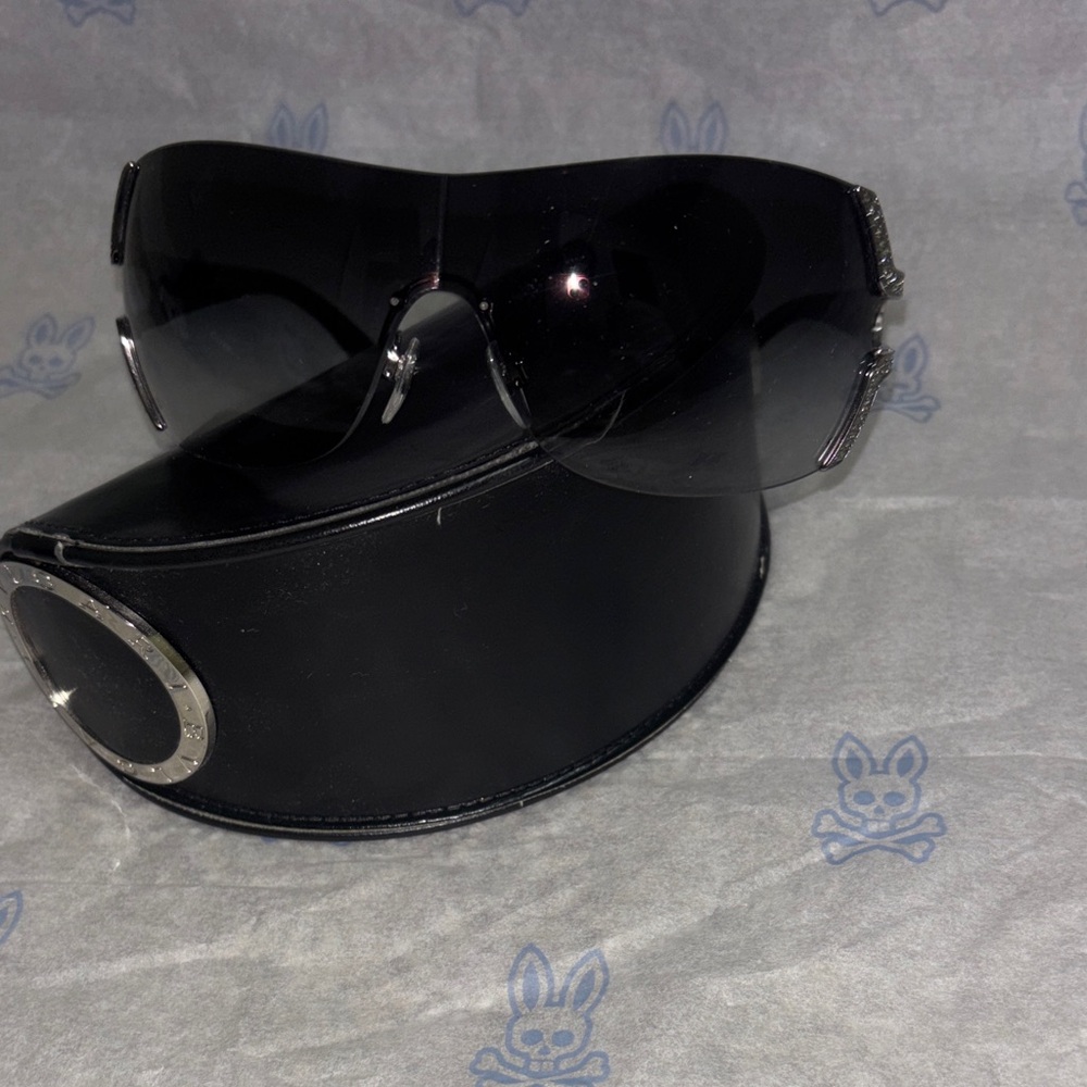 Bulgari Gradient Black Sunglasses with Silver Detail - Picture 8 of 12